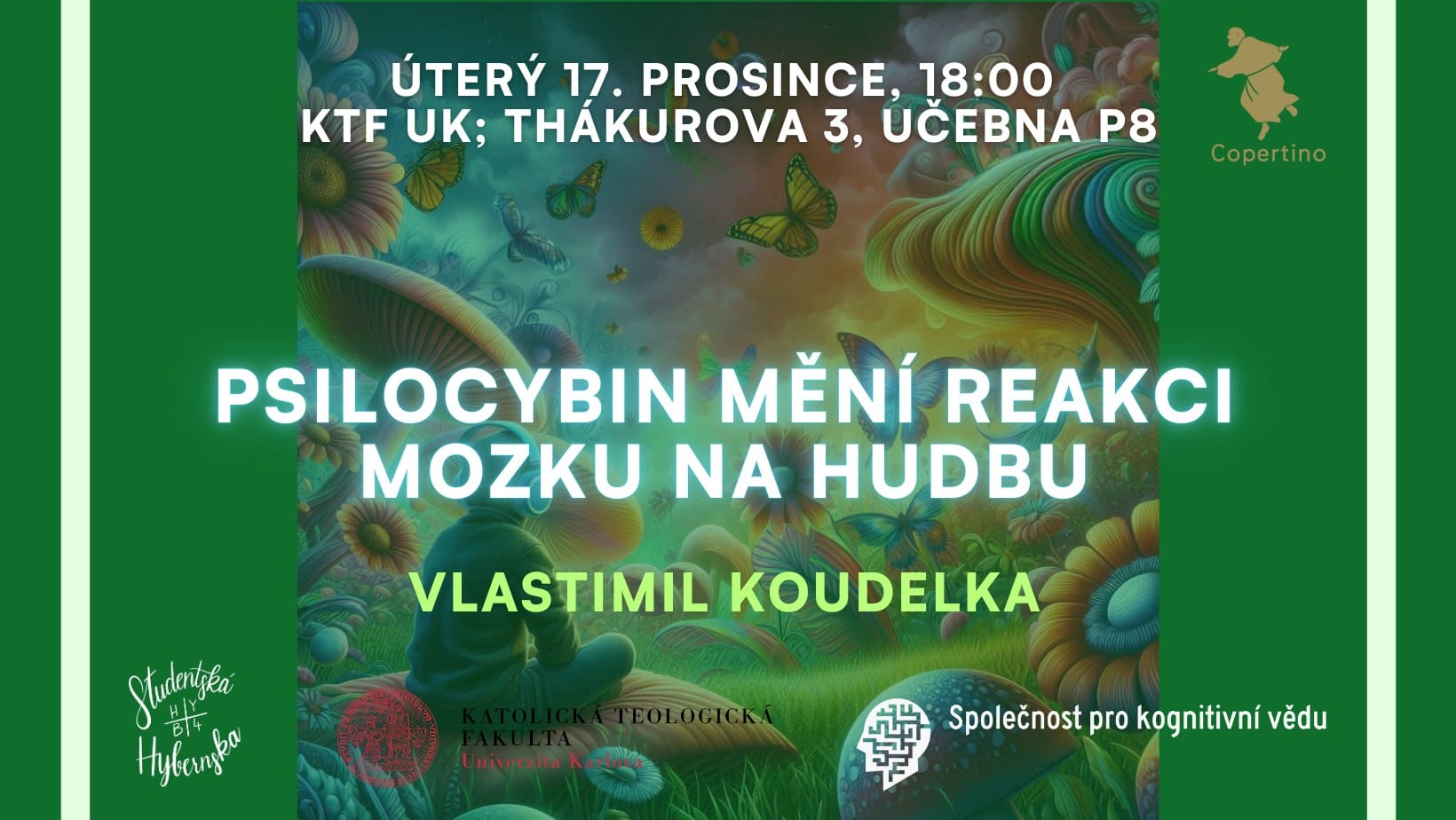 Psilocybin mění reakci mozku na hudbu